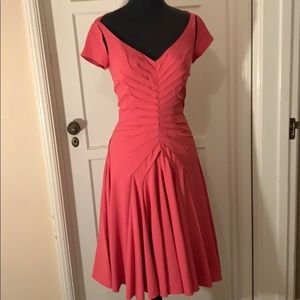 Zak posen hot pink party dress. Size 4